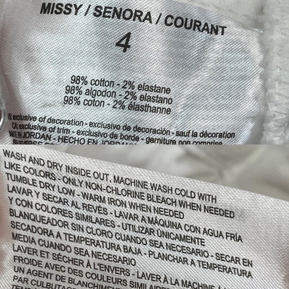 Nine West white cotton floral embroidery chrystie capri jeans women’s size 4 - Picture 17 of 17